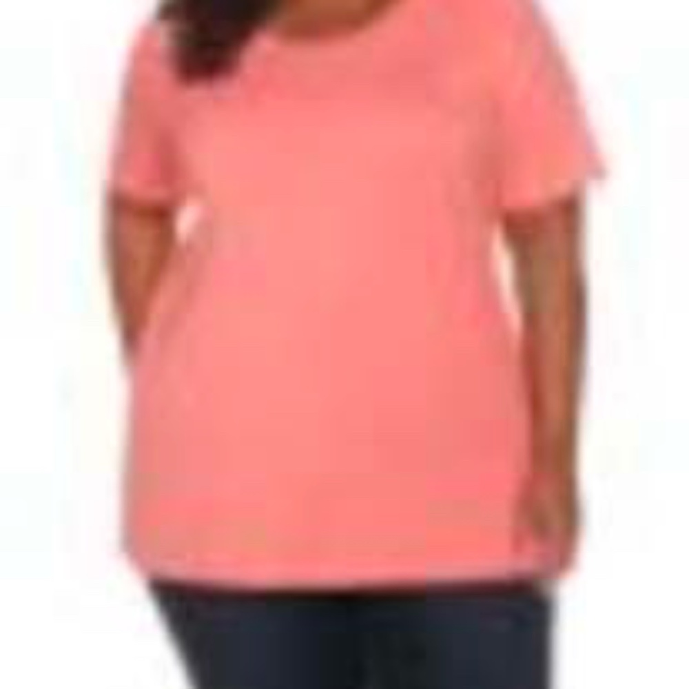 T-SHIRT, TERRA COTTA (Medium Pink), SIZE 4X, SHORT SLEEVES, RELAXED FIT, ADDITIO
